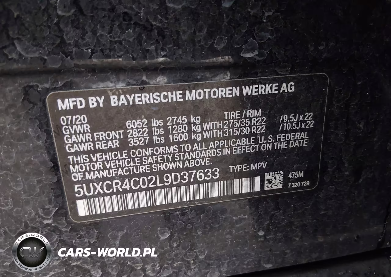 2020 BMW X5 Sdrive40I VIN:5UXCR4C02L9D37633 - 9