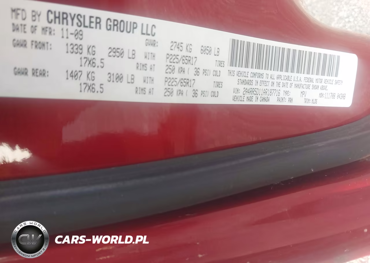 2010 Chrysler Town & Country Touring VIN:2A4RR5D11AR187716 - 9