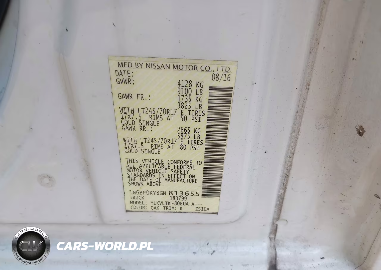 2016 Nissan Nv Cargo Nv2500 Hd Sv V6 VIN:1N6BF0KY8GN813655 - 9