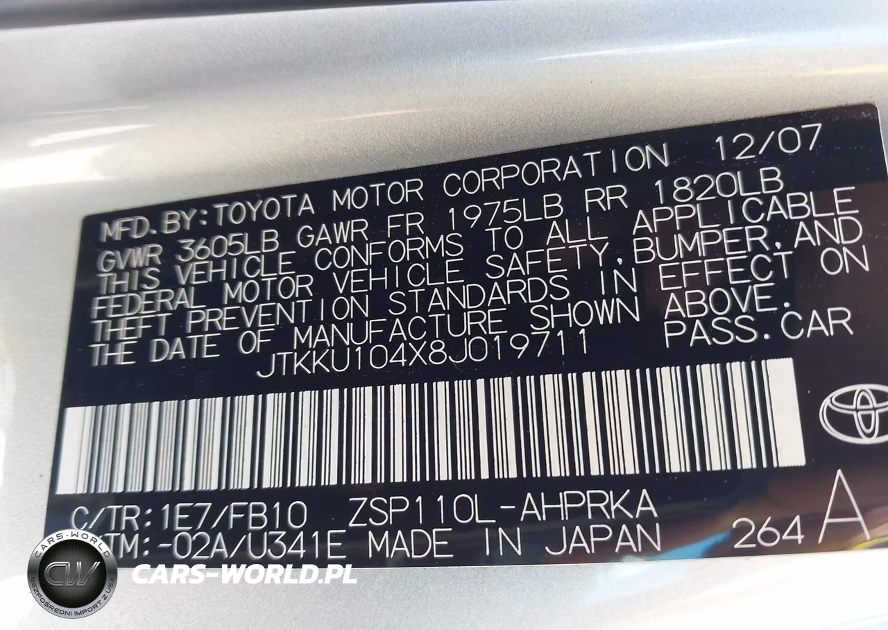2008 Scion Xd VIN:JTKKU104X8J019711 - 9