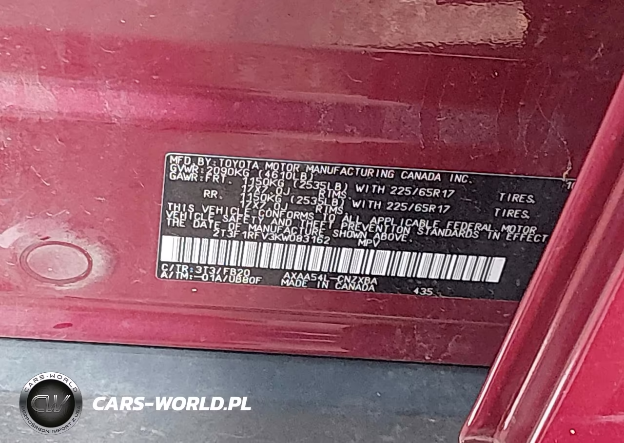 2019 Toyota Rav4 Le VIN:2T3F1RFV3KW083162 - 9