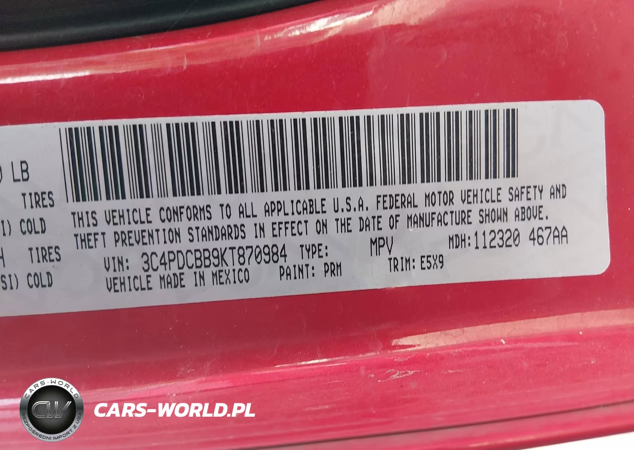 2019 Dodge Journey Se VIN:3C4PDCBB9KT870984 - 9