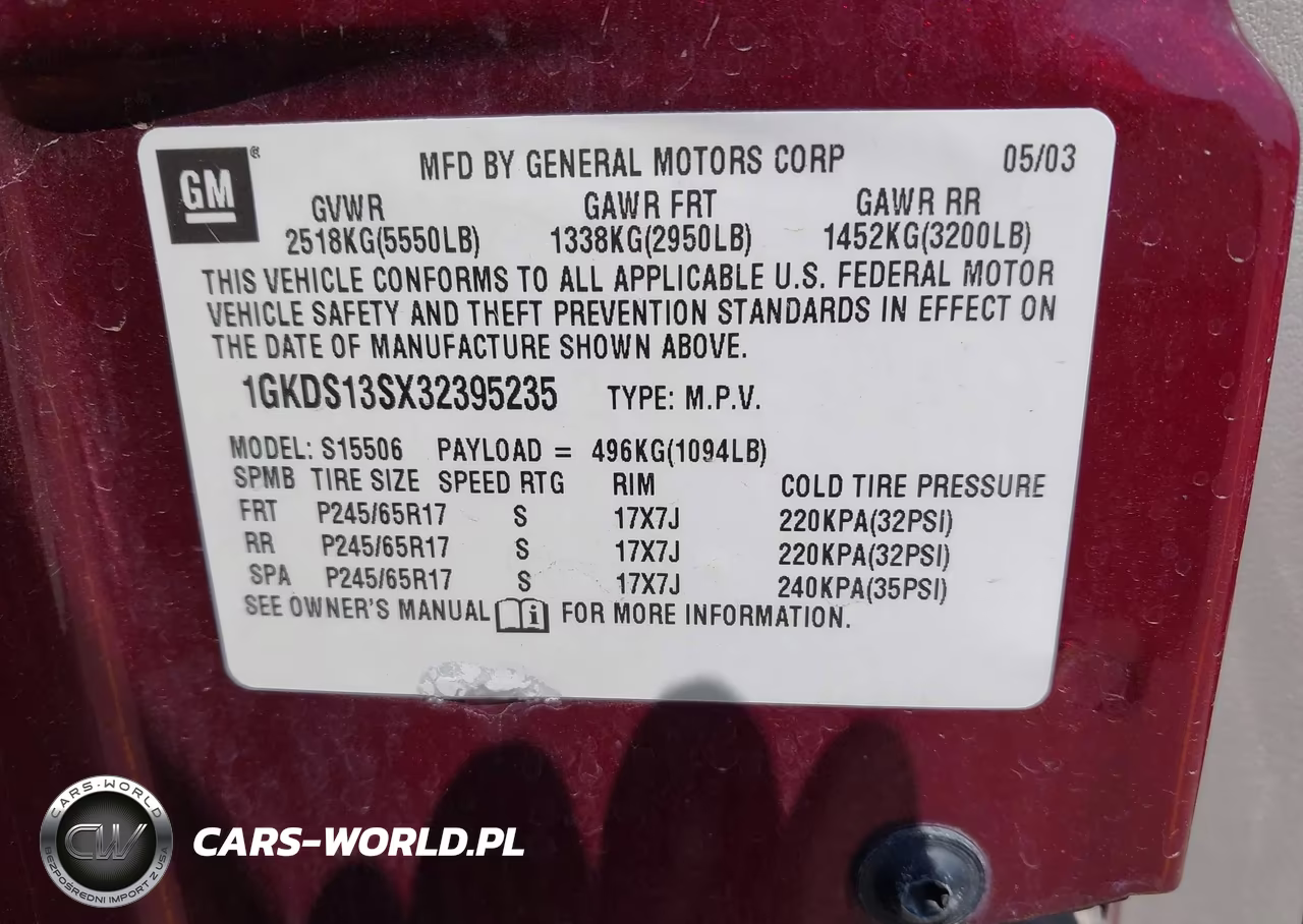 2003 GMC Envoy Sle VIN:1GKDS13SX32395235 - 9