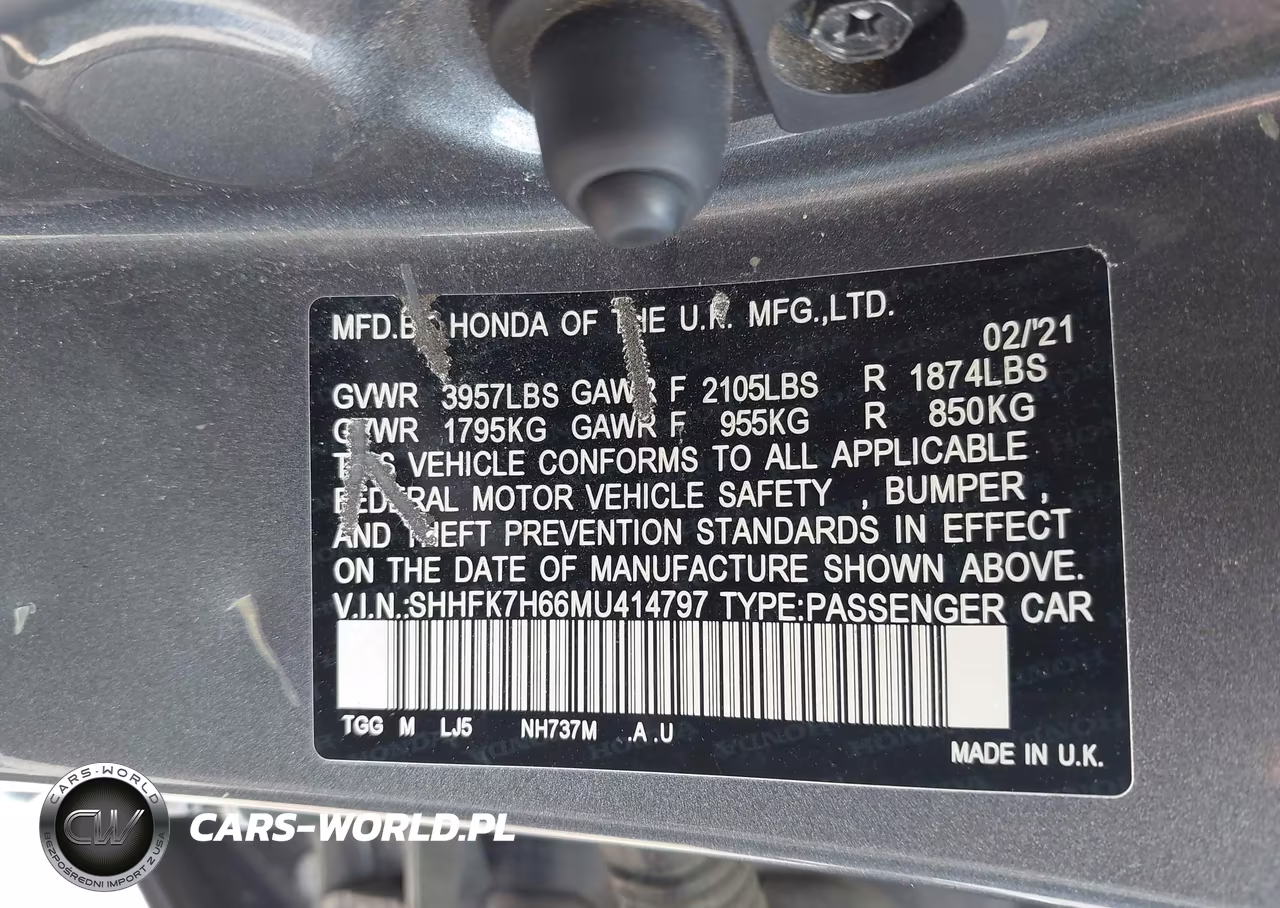 2021 Honda Civic Ex VIN:SHHFK7H66MU414797 - 9