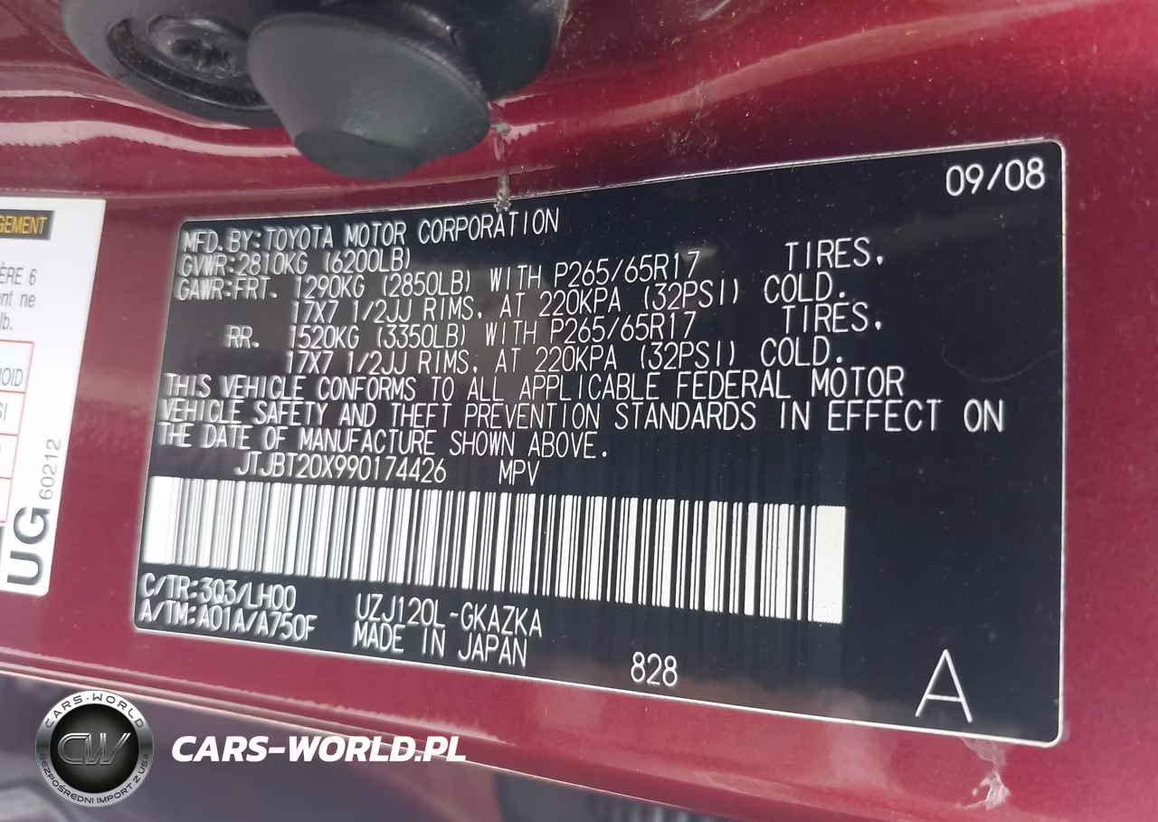 2009 Lexus Gx 470 VIN:JTJBT20X990174426 - 9