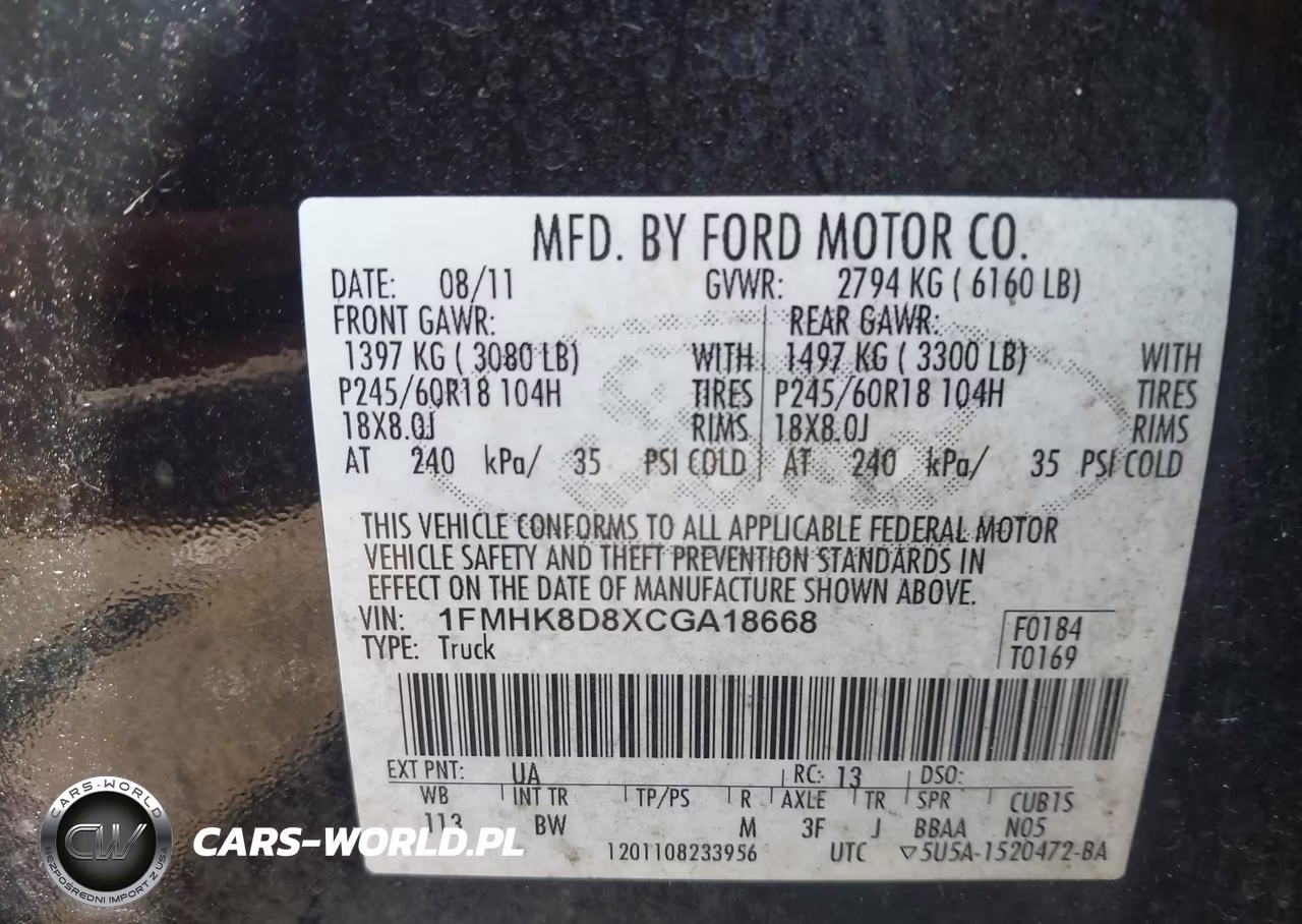 2012 Ford Explorer Xlt VIN:1FMHK8D8XCGA18668 - 9