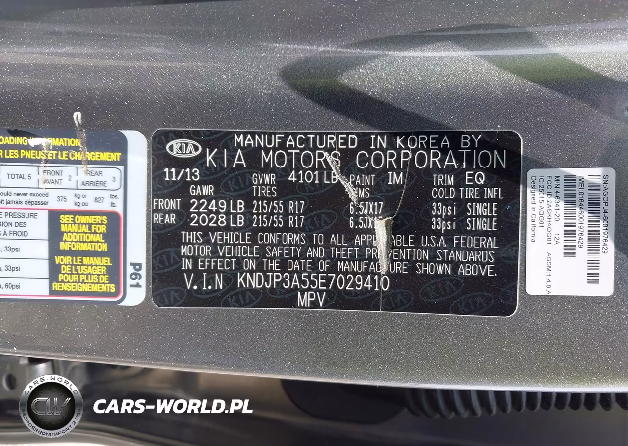 2014 Kia Soul + VIN:KNDJP3A55E7029410 - 9