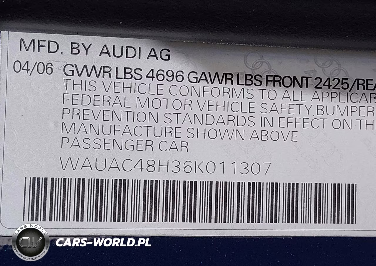 2006 Audi A4 1.8T VIN:WAUAC48H36K011307 - 9