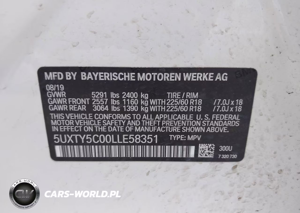 2020 BMW X3 xDrive30I VIN:5UXTY5C00LLE58351 - 9