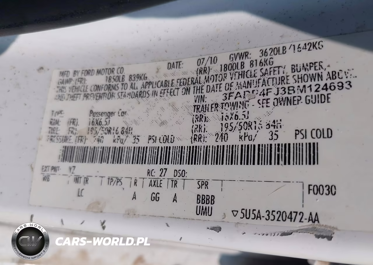 2011 Ford Fiesta Ses VIN:3FADP4FJ3BM124693 - 9