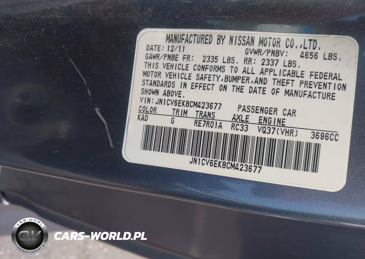 2012 Infiniti G37 Ipl VIN:JN1CV6EK8CM423677 - 9