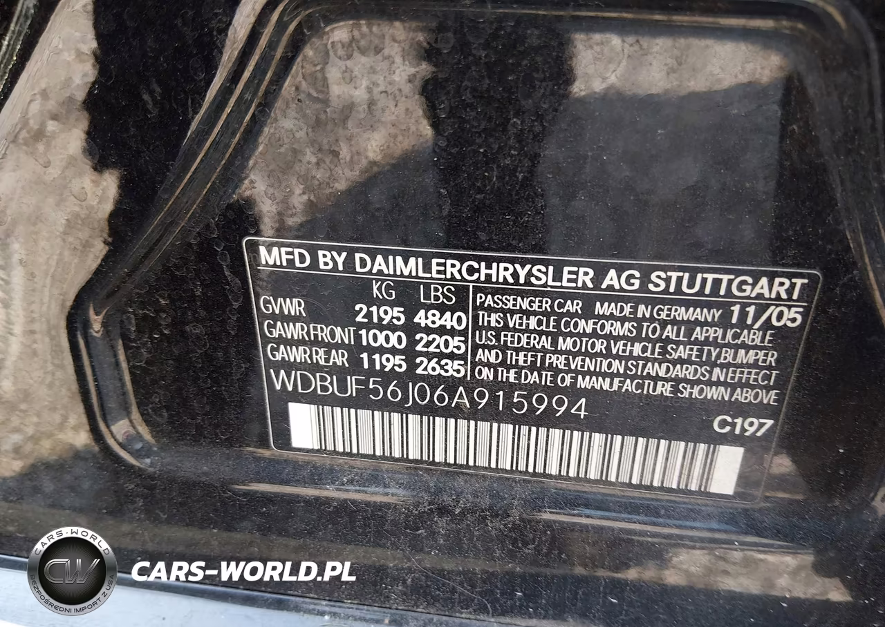 2006 Mercedes-Benz E 350 VIN:WDBUF56J06A915994 - 9