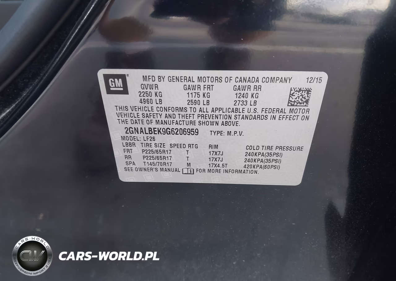 2016 Chevrolet Equinox Ls VIN:2GNALBEK9G6206959 - 9
