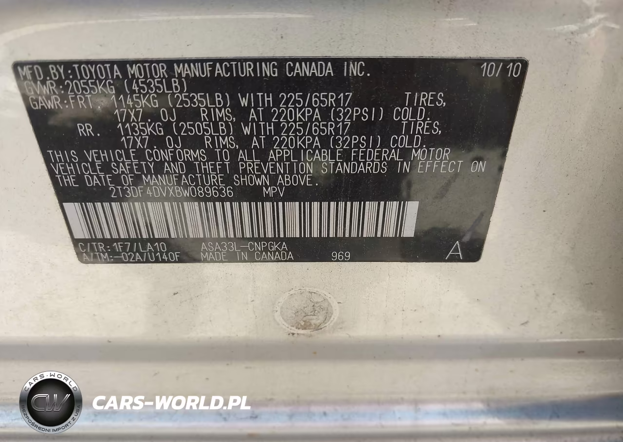 2011 Toyota Rav4 Limited VIN:2T3DF4DVXBW089636 - 8