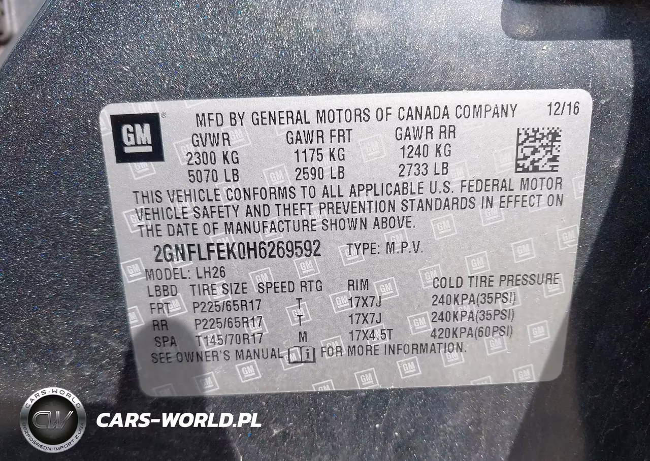 2017 Chevrolet Equinox Lt VIN:2GNFLFEK0H6269592 - 9