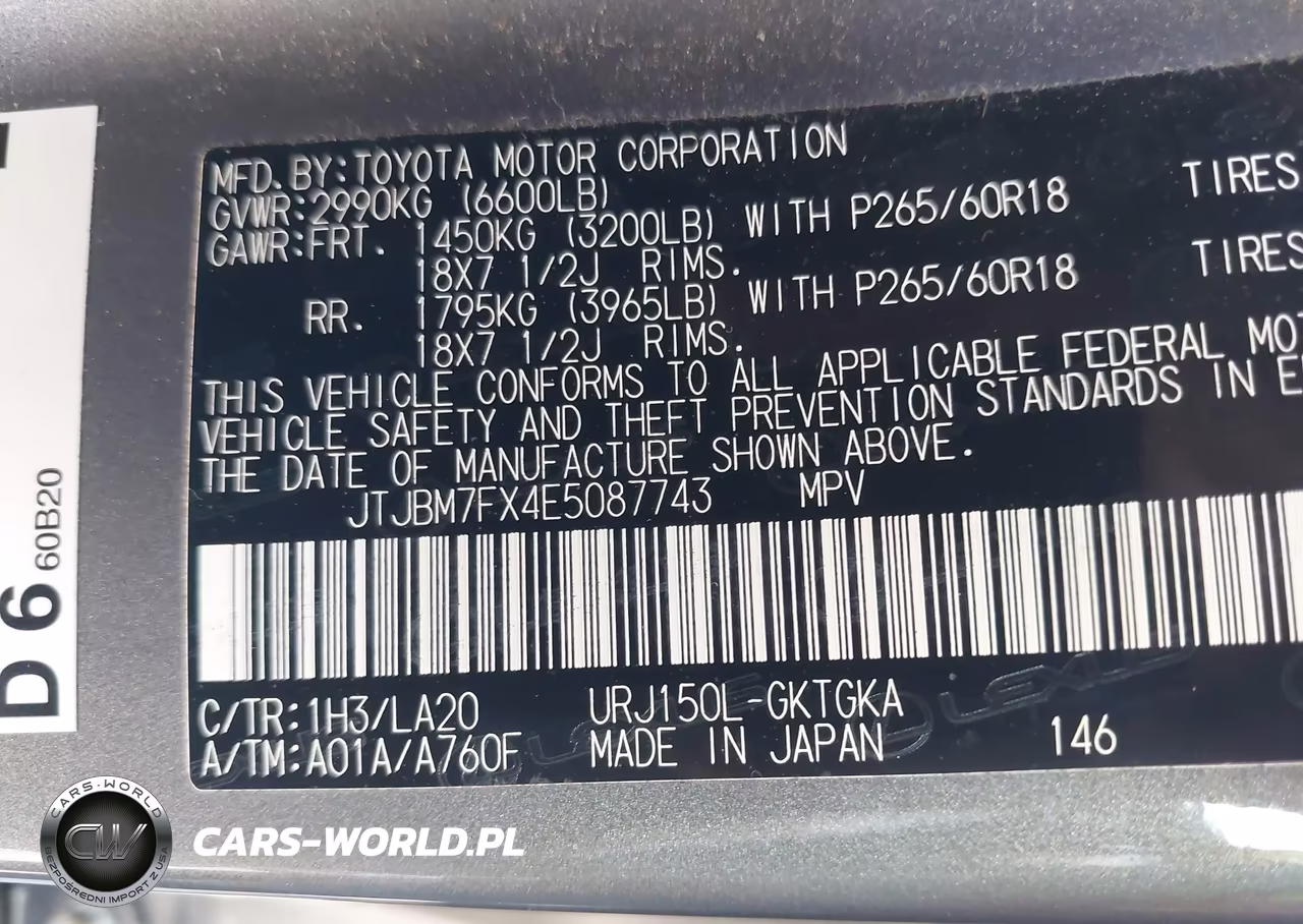 2014 Lexus Gx 460 VIN:JTJBM7FX4E5087743 - 9