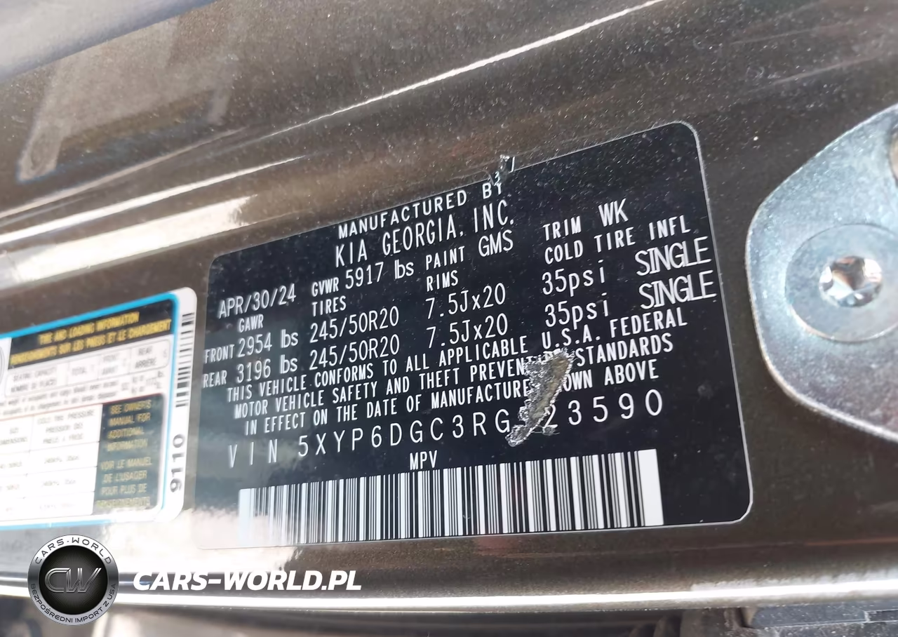2024 Kia Telluride S VIN:5XYP6DGC3RG523590 - 9