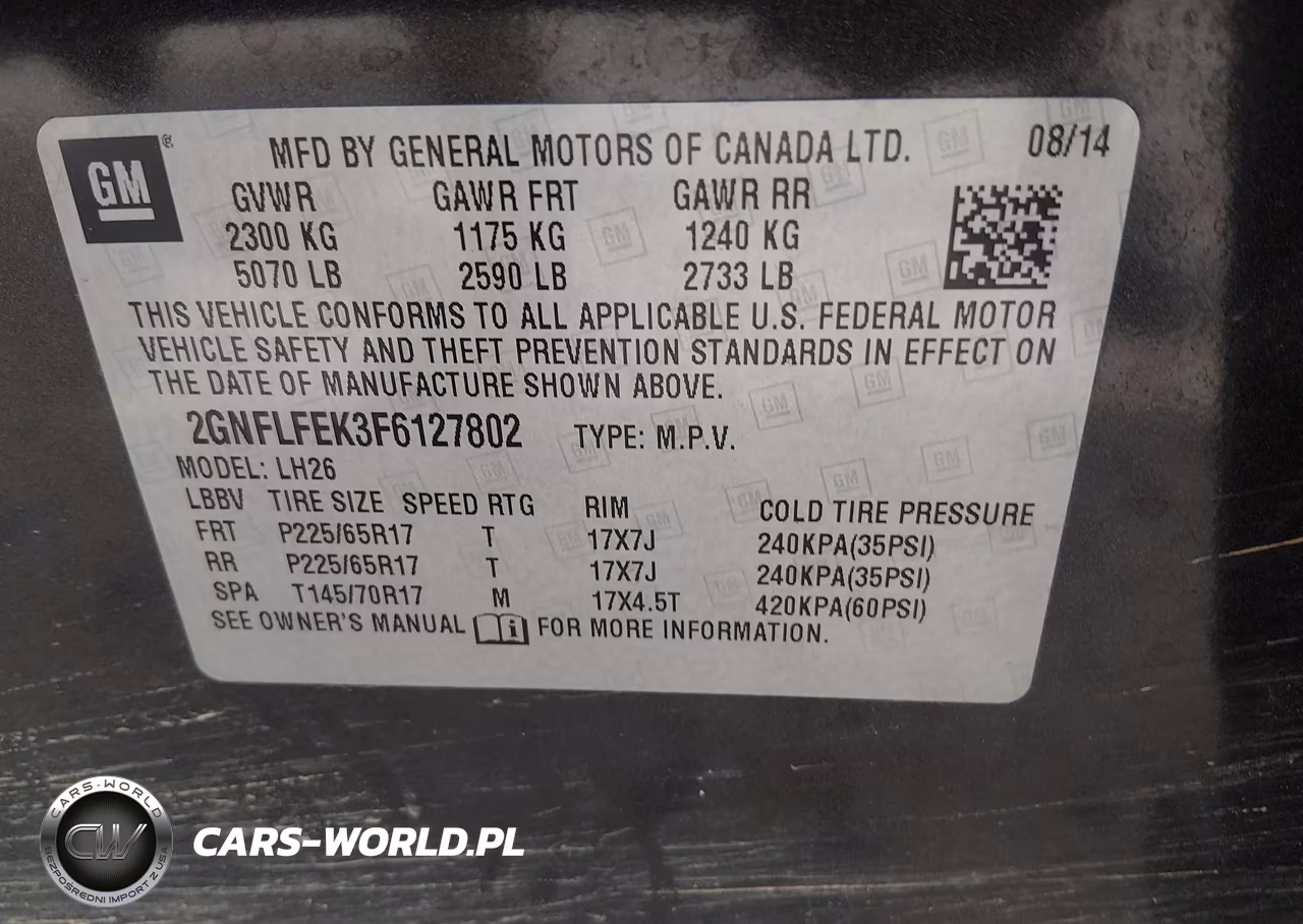 2015 Chevrolet Equinox Lt VIN:2GNFLFEK3F6127802 - 9