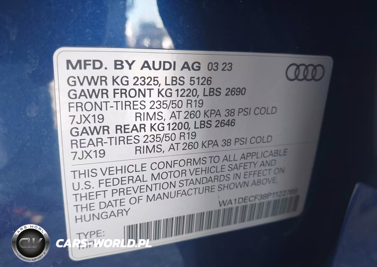 2023 Audi Q3 Premium 45 Tfsi S Line Quattro Tiptronic VIN:WA1DECF38P1122769 - 9