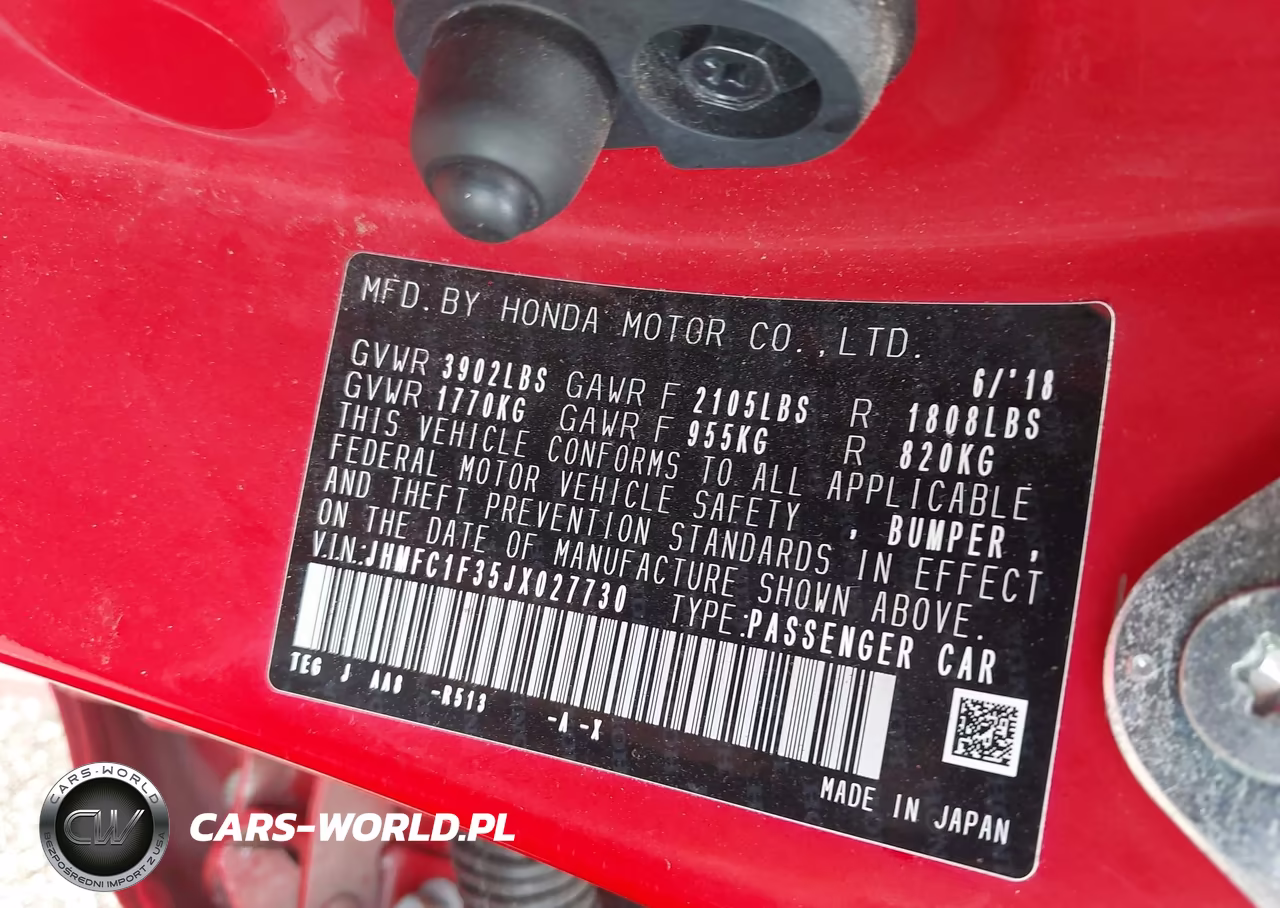 2018 Honda Civic Ex-T VIN:JHMFC1F35JX027730 - 9