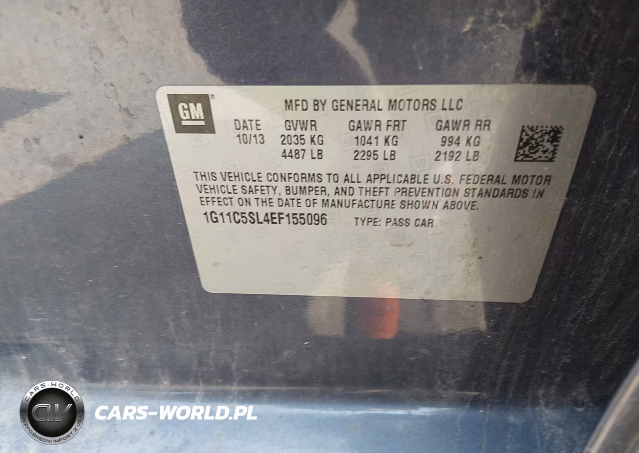 2014 Chevrolet Malibu 1Lt VIN:1G11C5SL4EF155096 - 9
