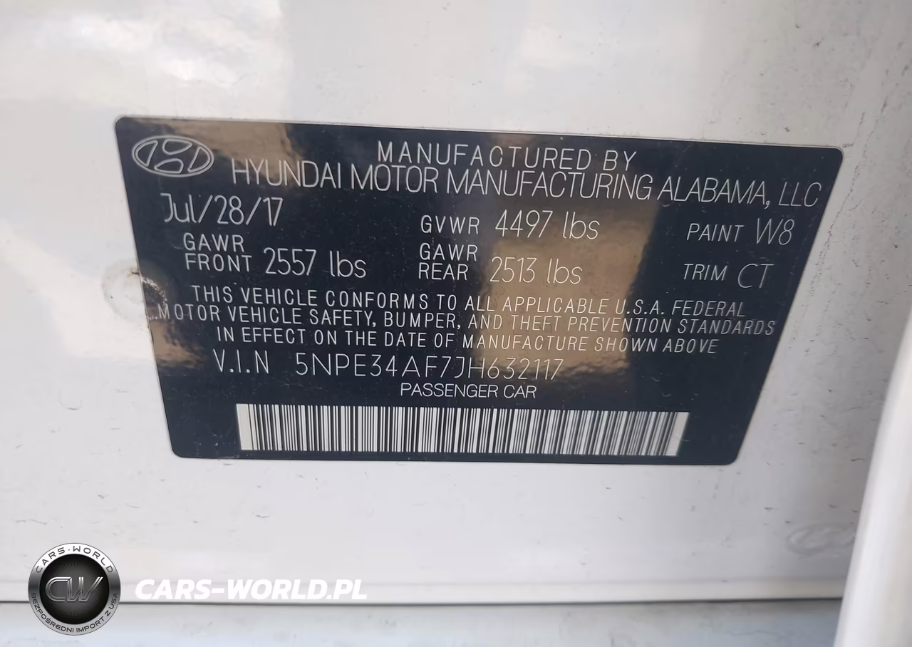 2018 Hyundai Sonata Sport VIN:5NPE34AF7JH632117 - 9