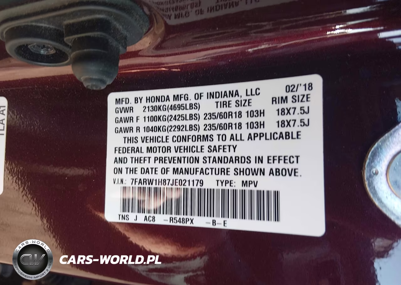 2018 Honda Cr-V Ex-L-Ex-L Navi VIN:7FARW1H87JE021179 - 9