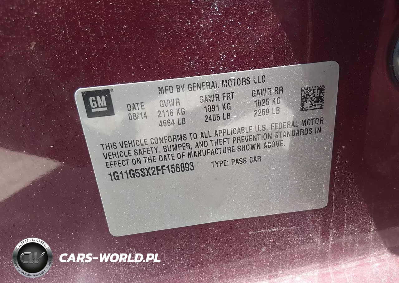 2015 Chevrolet Malibu 2Lz VIN:1G11G5SX2FF156093 - 9