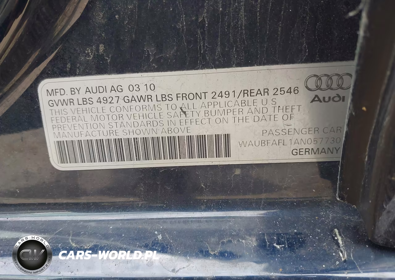 2010 Audi A4 2.0T Premium VIN:WAUBFAFL1AN057730 - 9