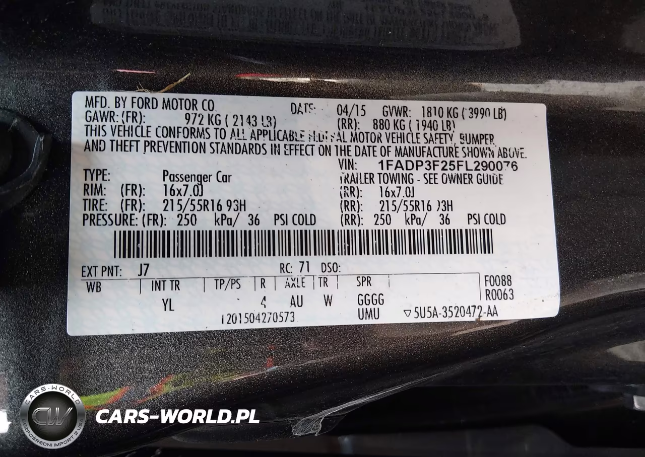 2015 Ford Focus Se VIN:1FADP3F25FL290076 - 9