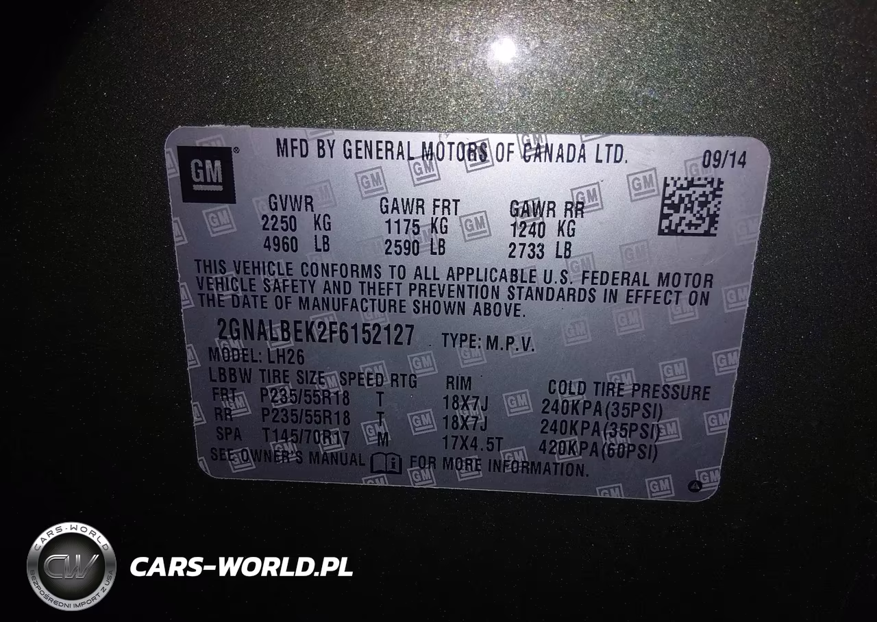 2015 Chevrolet Equinox Lt VIN:2GNALBEK2F6152127 - 9