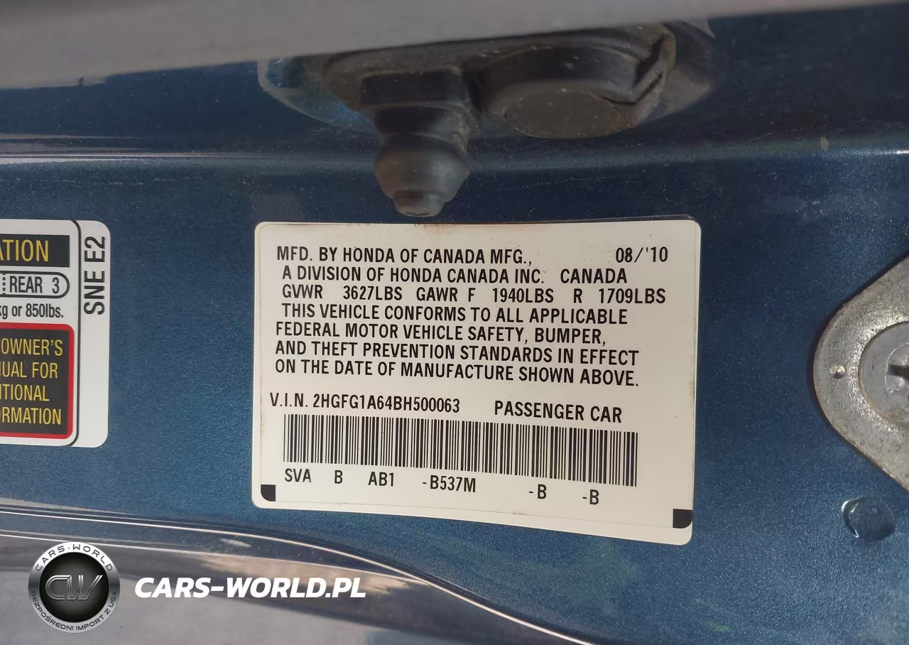 2011 Honda Civic Lx VIN:2HGFG1A64BH500063 - 9