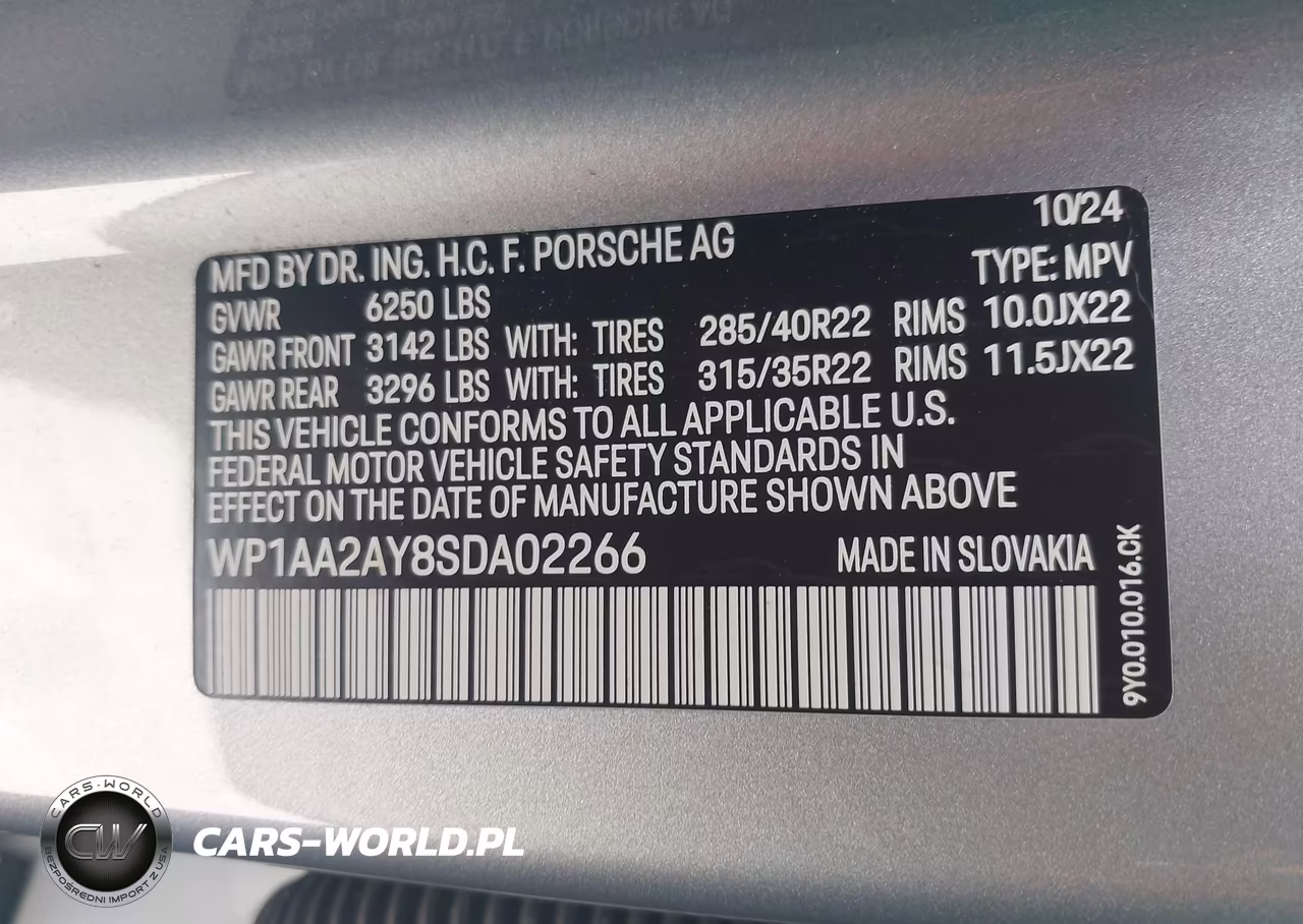2025 Porsche Cayenne VIN:WP1AA2AY8SDA02266 - 9