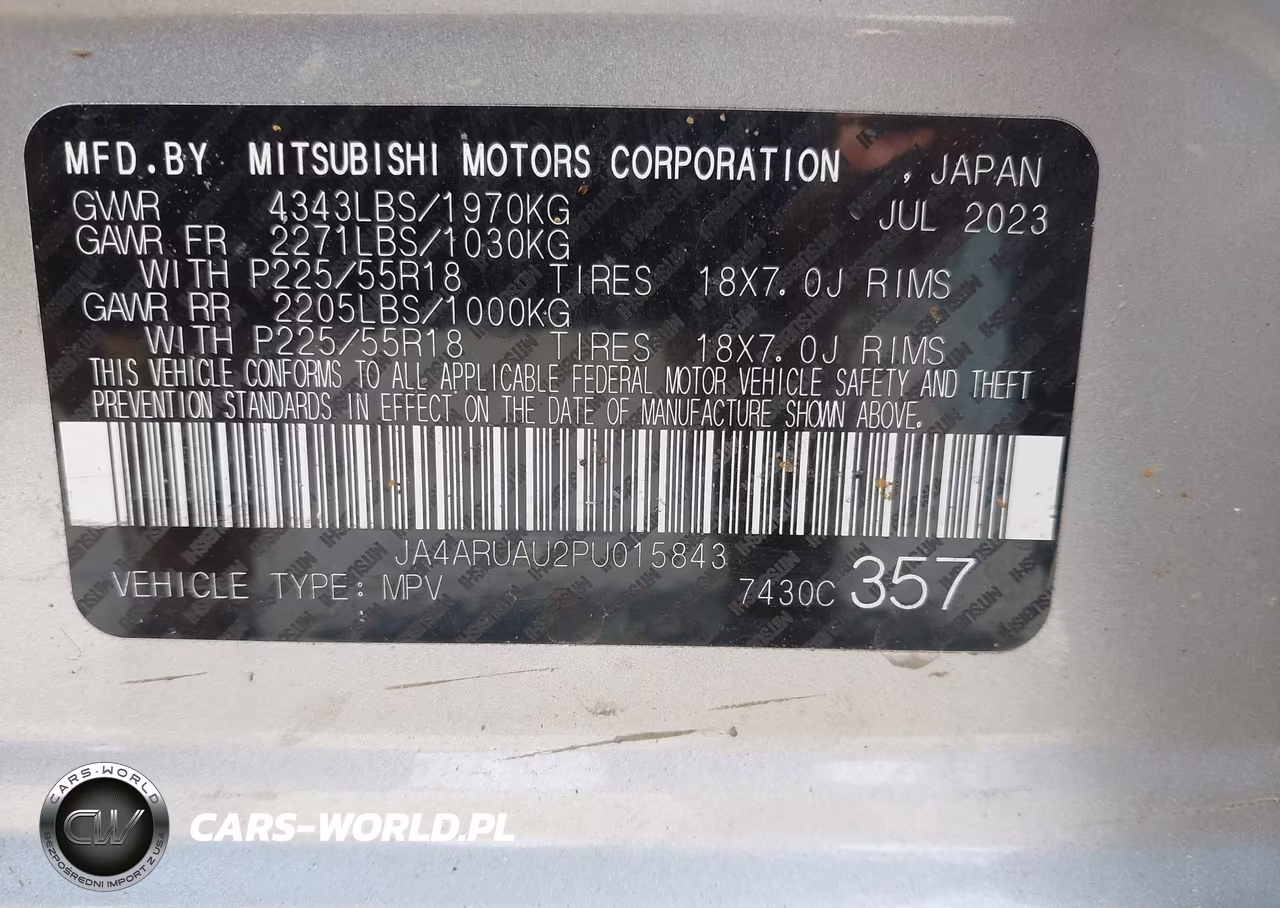 2023 Mitsubishi Outlander Sport VIN:JA4ARUAU2PU015843 - 9