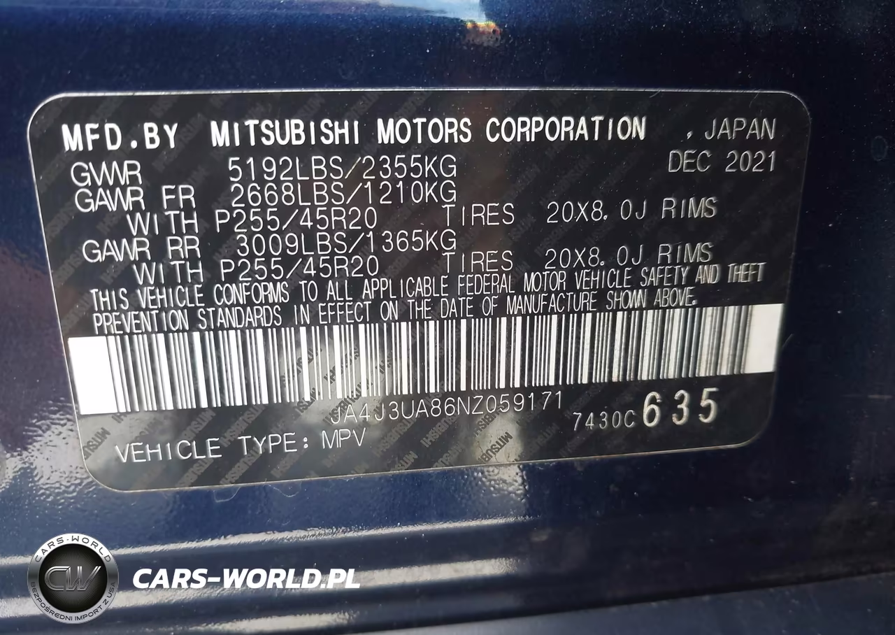 2022 Mitsubishi Outlander Black Edition 2Wd-Se 2.5 2Wd-Se Launch Edition 2Wd VIN:JA4J3UA86NZ059171 - 9