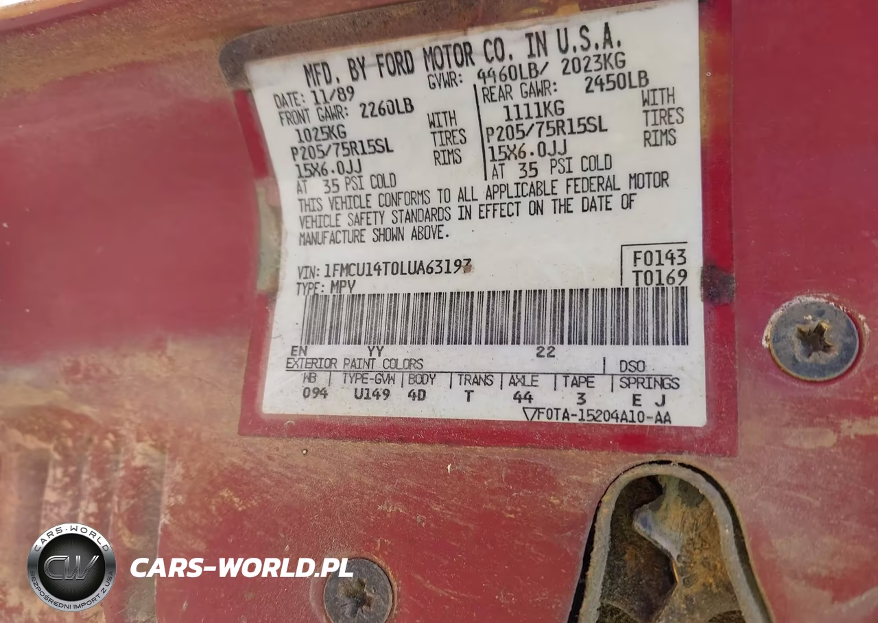 1990 Ford Bronco Ii VIN:1FMCU14T0LUA63197 - 9