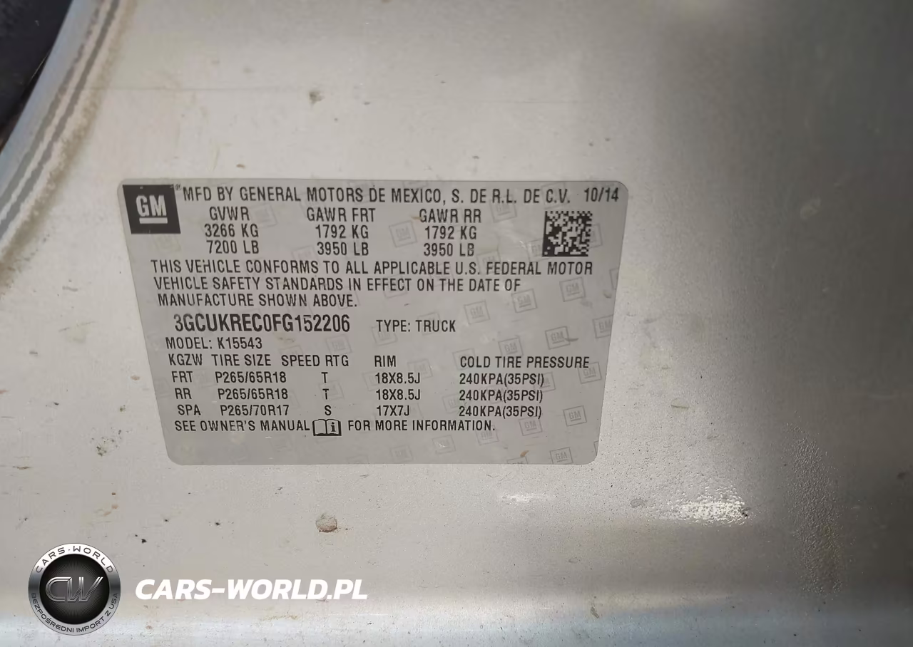 2015 Chevrolet Silverado 1500 Lt VIN:3GCUKREC0FG152206 - 9