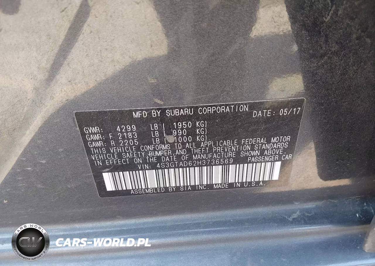 2017 Subaru Impreza 2.0I Premium VIN:4S3GTAD62H3736569 - 9