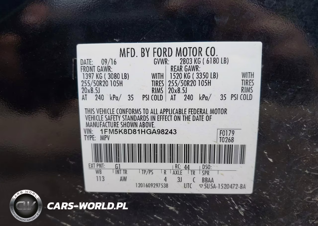 2017 Ford Explorer Xlt VIN:1FM5K8D81HGA98243 - 9