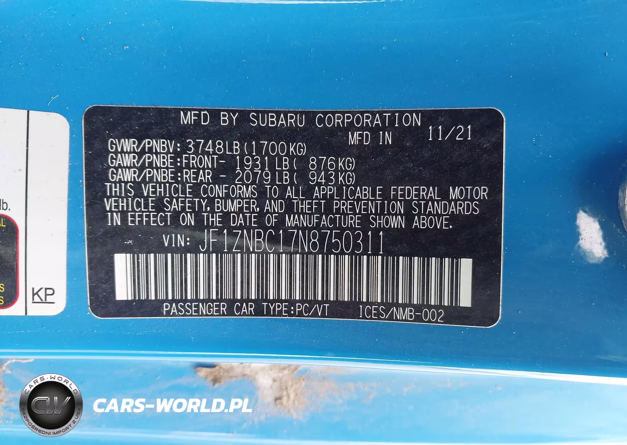 2022 Toyota Gr86 VIN:JF1ZNBC17N8750311 - 9