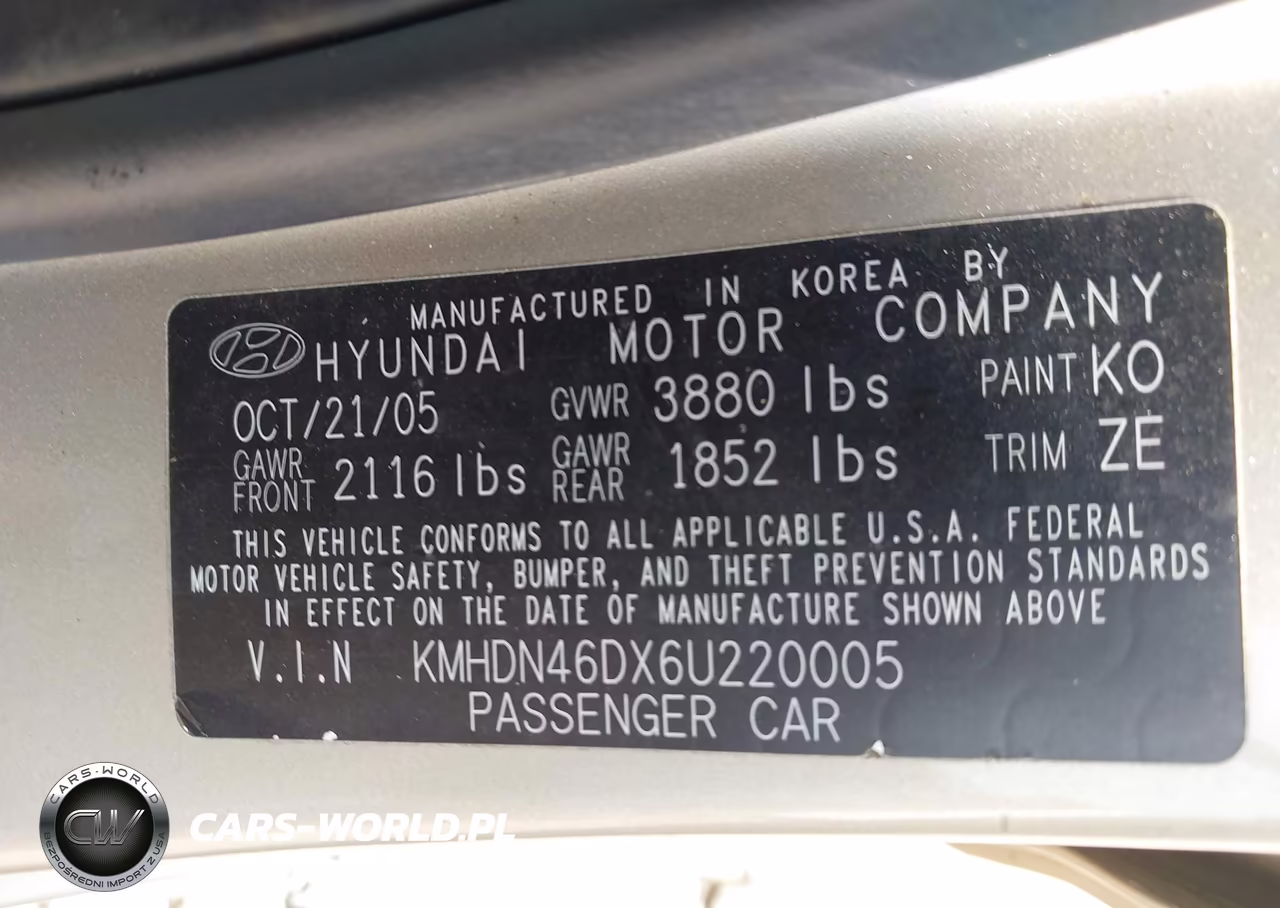 2006 Hyundai Elantra Gls-Limited VIN:KMHDN46DX6U220005 - 9
