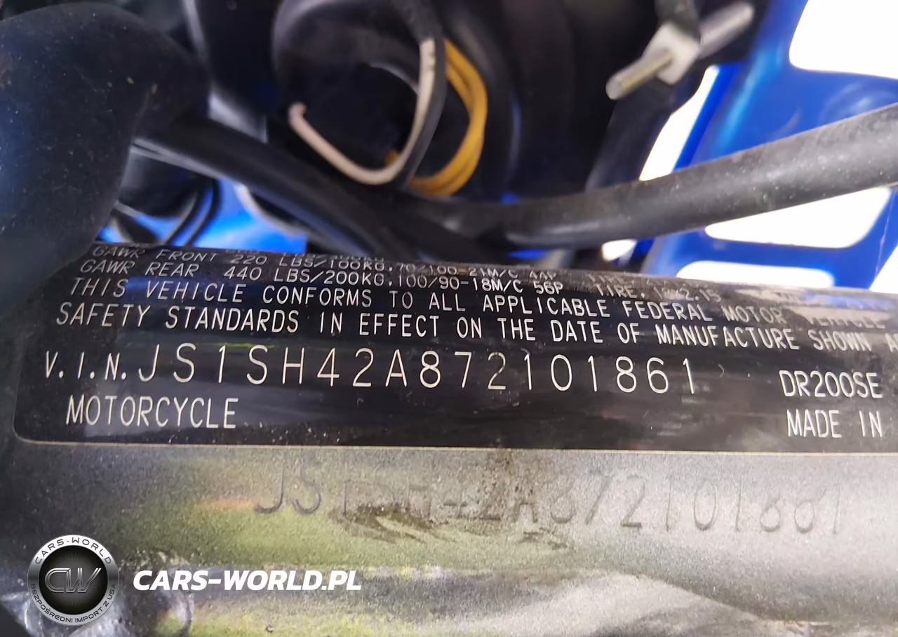 2007 Suzuki Dr200 Set VIN:JS1SH42A872101861 - 10