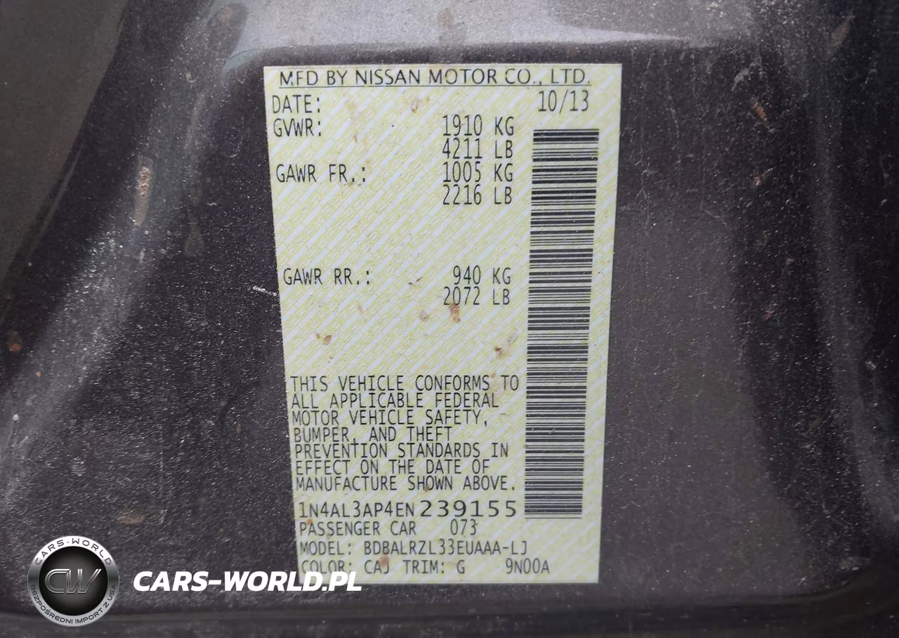 2014 Nissan Altima 2.5 S VIN:1N4AL3AP4EN239155 - 9