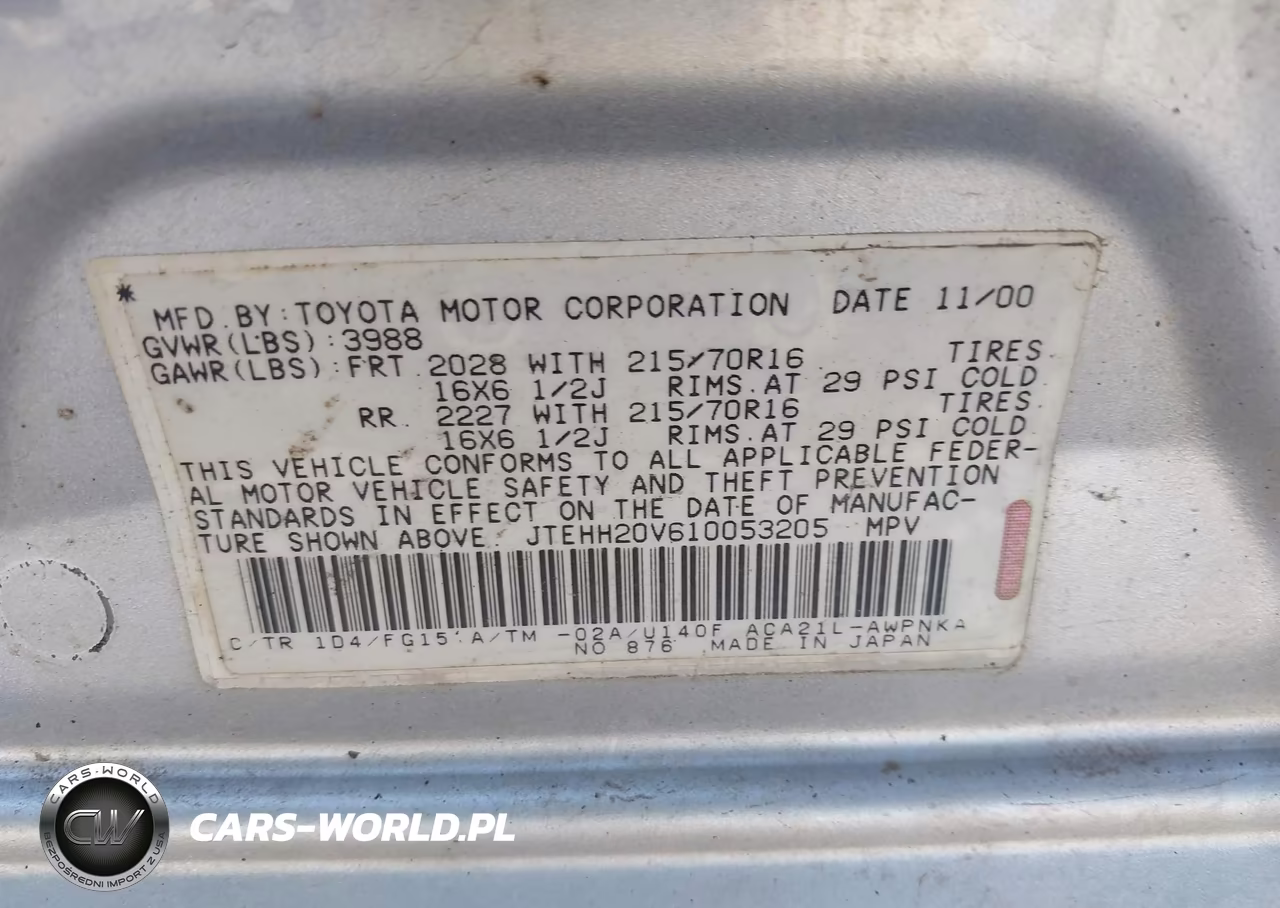 2001 Toyota Rav4 VIN:JTEHH20V610053205 - 9