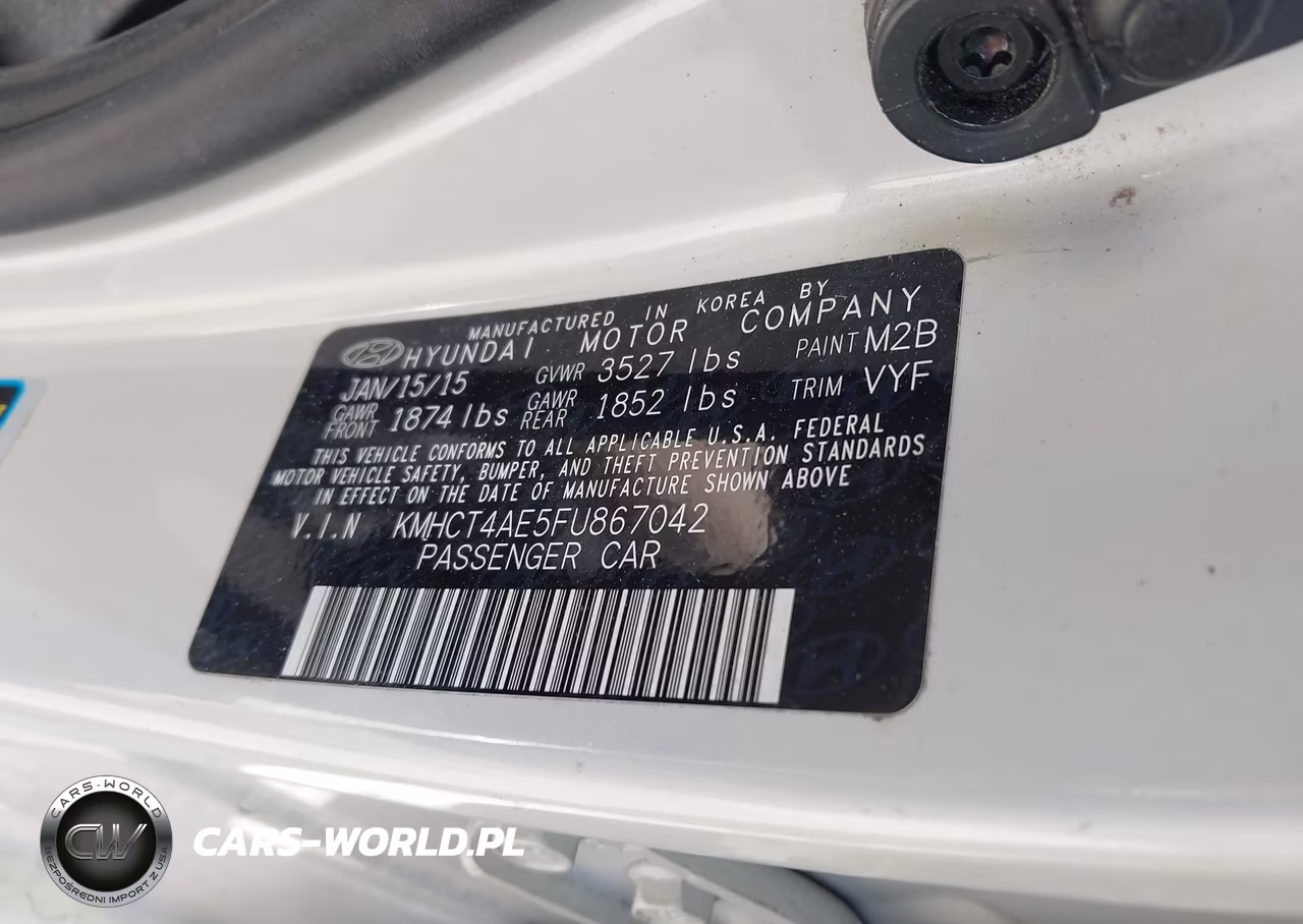 2015 Hyundai Accent Gls VIN:KMHCT4AE5FU867042 - 9