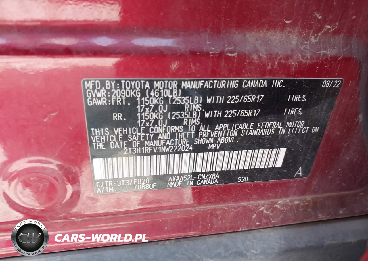 2022 Toyota Rav4 Le VIN:2T3H1RFV1NW222024 - 9
