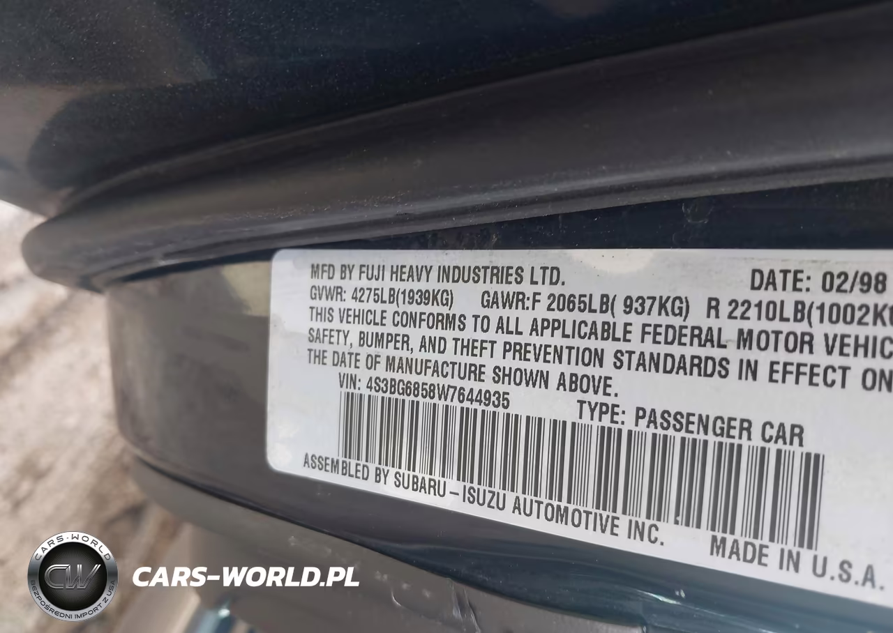 1998 Subaru Legacy Outback-Outback Limited-Outback Sport VIN:4S3BG6858W7644935 - 9