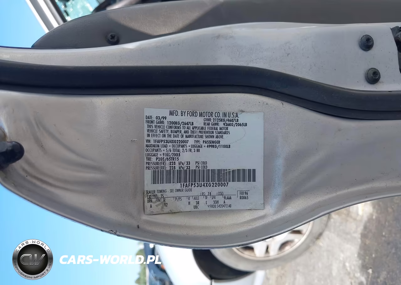 1999 Ford Taurus Se-Se-Ne VIN:1FAFP53U4XG220007 - 9