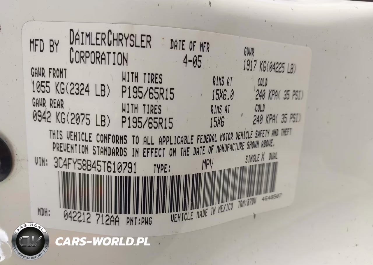 2005 Chrysler Pt Cruiser Touring VIN:3C4FY58B45T610791 - 9