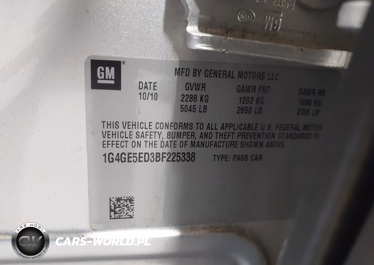 2011 Buick Lacrosse Cxs VIN:1G4GE5ED3BF225338 - 9